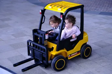 Kinderauto, Elektro Gabelstapler, 12V7AH Akku, 2 Motoren + 2,4Ghz, Gelb oder Rot